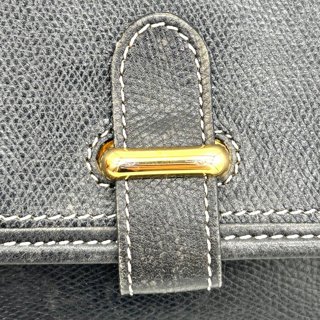 LOEWE ロエベ ショルダーバッグ アナグラム ロゴ 黒 ブラック レザー