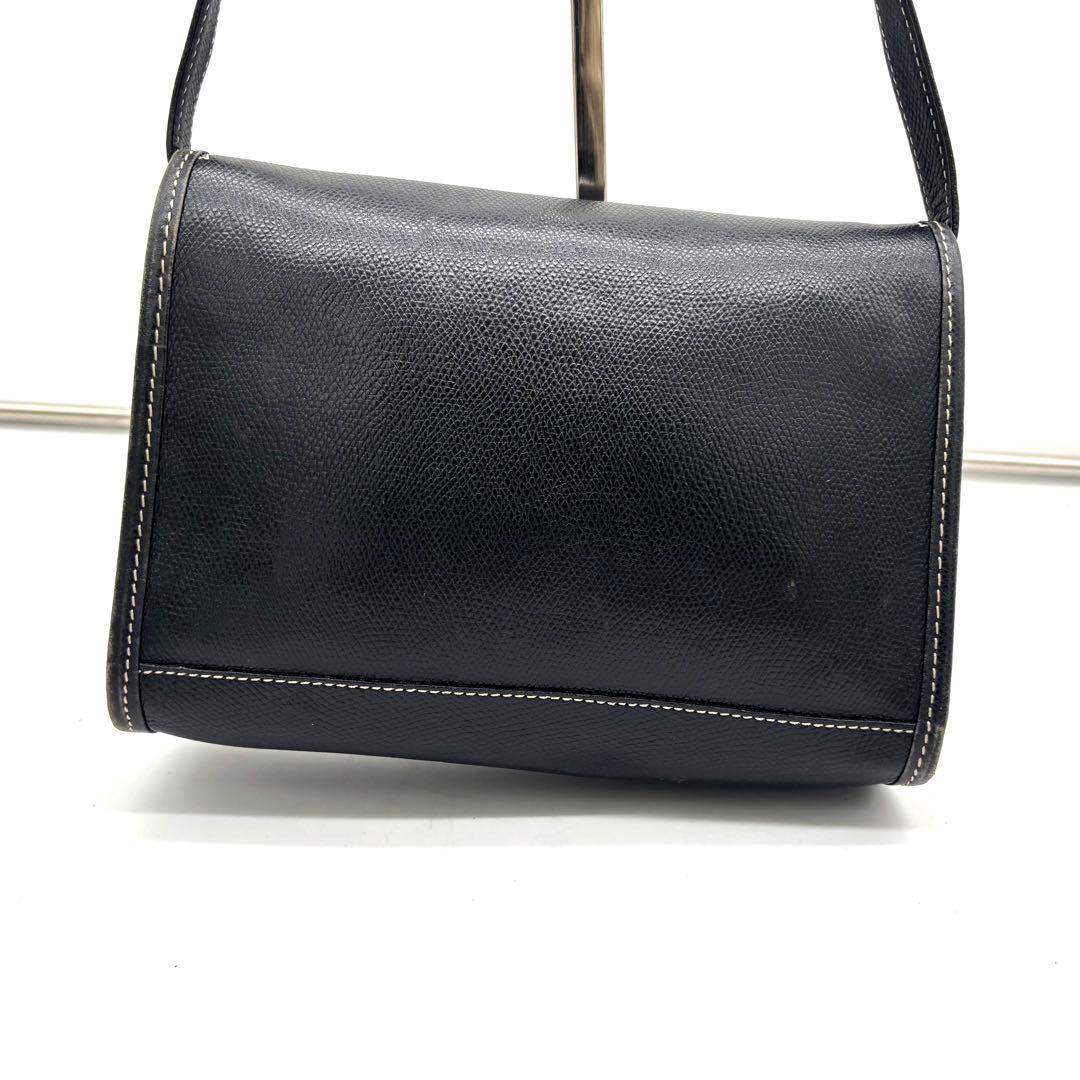 LOEWE ロエベ ショルダーバッグ アナグラム ロゴ 黒 ブラック レザー