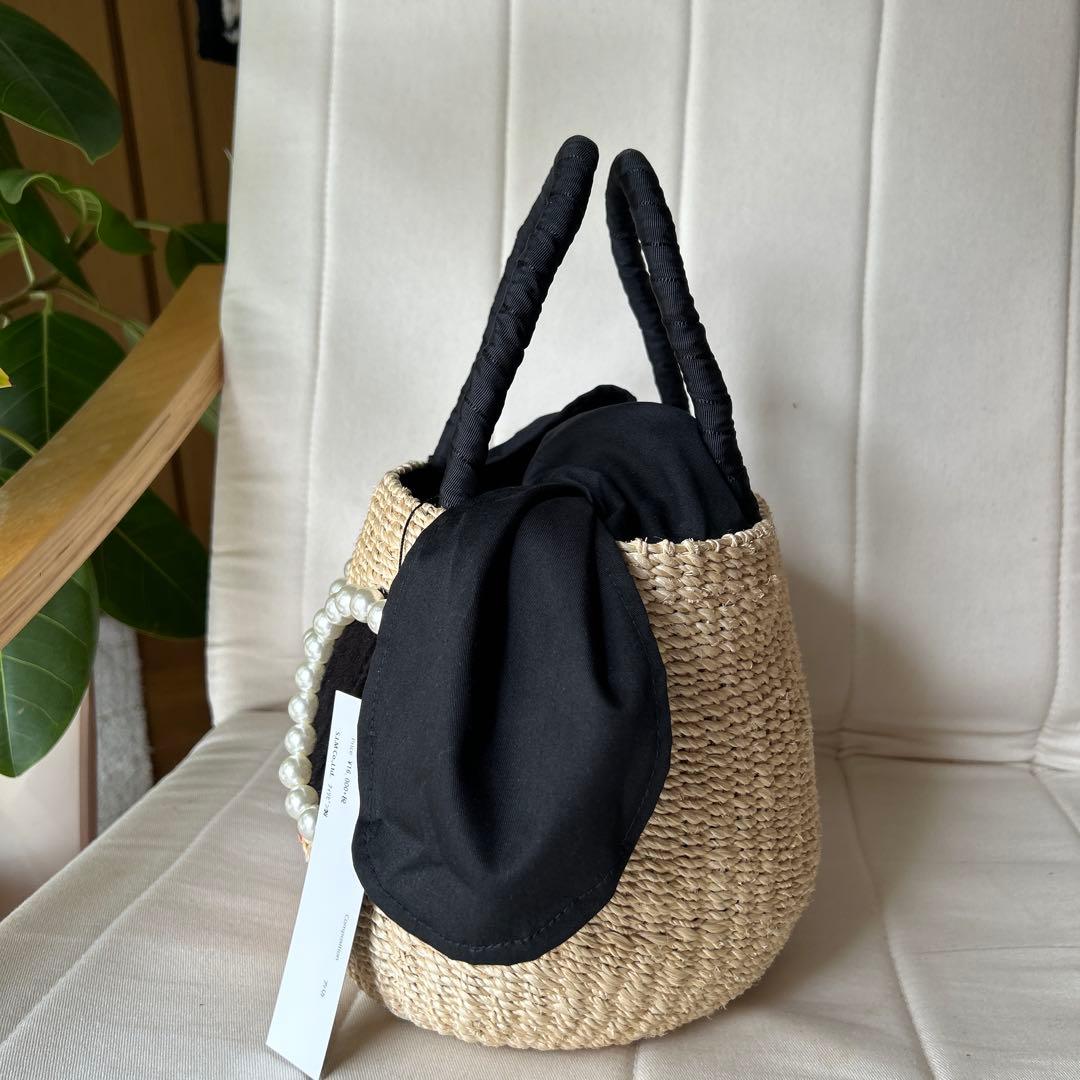 ★新品タグ付★【a-jolie-】アジョリー　かごバッグ　パールサングラス