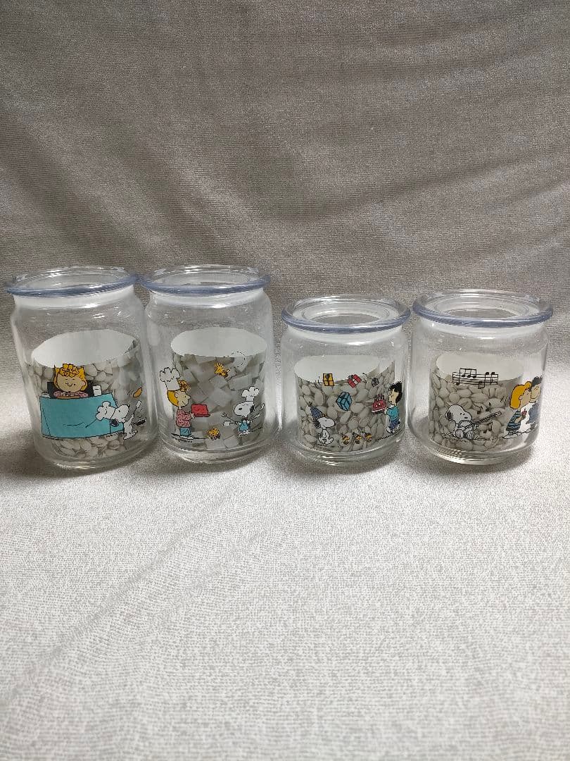Pyrex Snoopy Glass Canister 4個セット