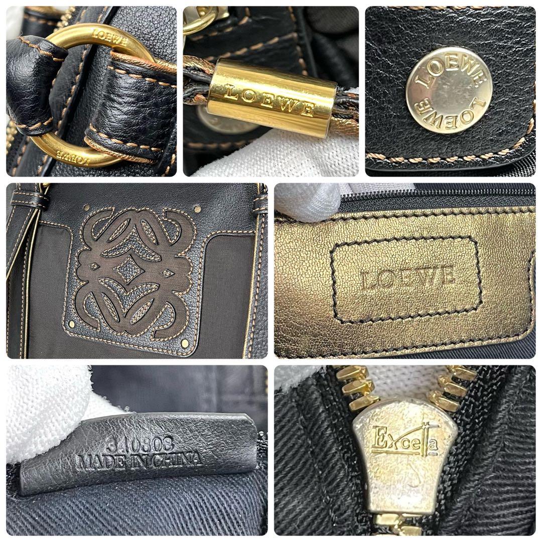 ✨上美品✨☘️LOEWE☘️✨トートバッグ✨肩掛け✨アナグラム✨ナイロンレザー✨