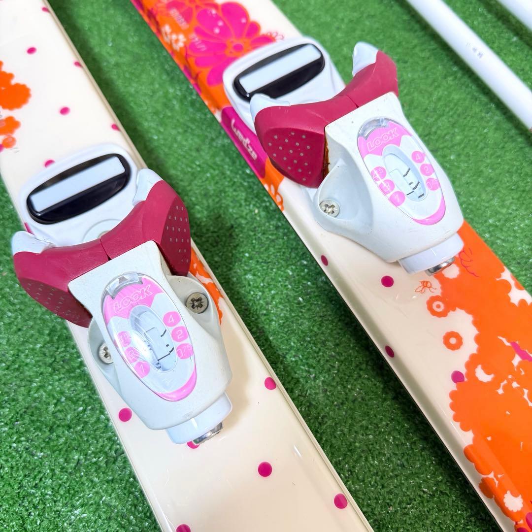 美品　スキー　板　ビンディング　ステッキ　レディース　ケース付　ジュニア　140