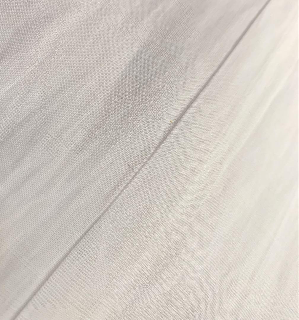 小千谷本麻紋紗　長襦袢　残布あり　裄63.5