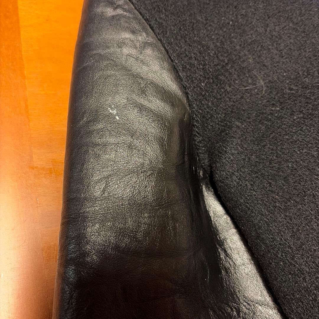 キャッチボール レザー スタジャン ブラック/イエロー