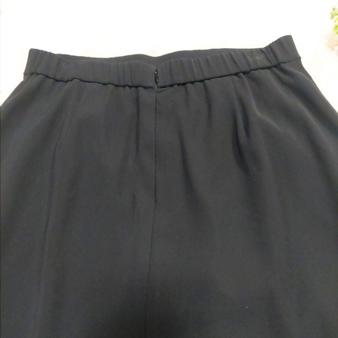 美品 自由区 大きいサイズ 44 洗える ストレッチ ノーカラー セットアップ