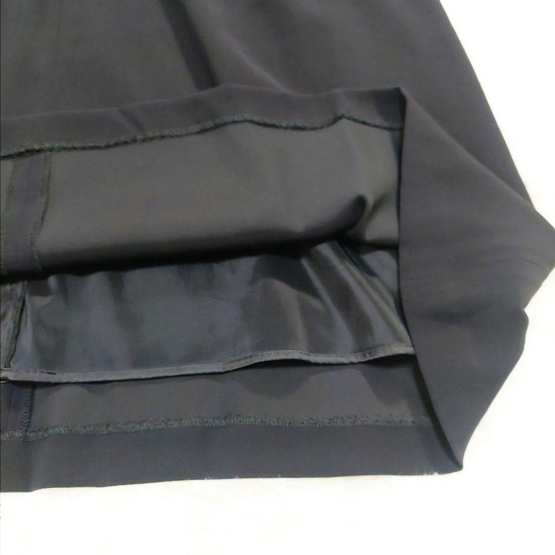 美品 自由区 大きいサイズ 44 洗える ストレッチ ノーカラー セットアップ