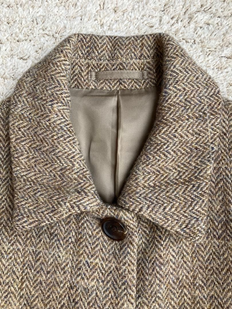 マーガレットハウエル × ハリスツイード コラボ　ロングコート　ヘリンボーン