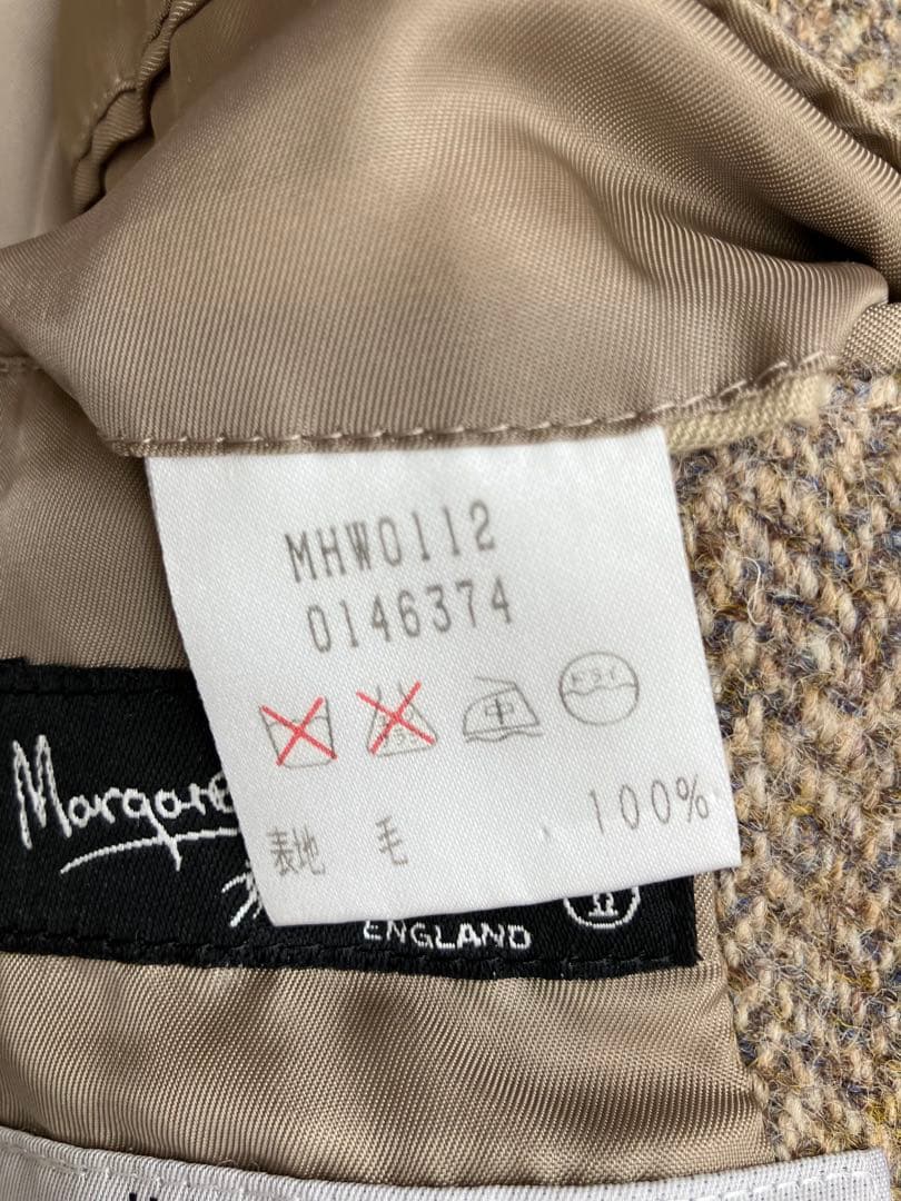 マーガレットハウエル × ハリスツイード コラボ　ロングコート　ヘリンボーン