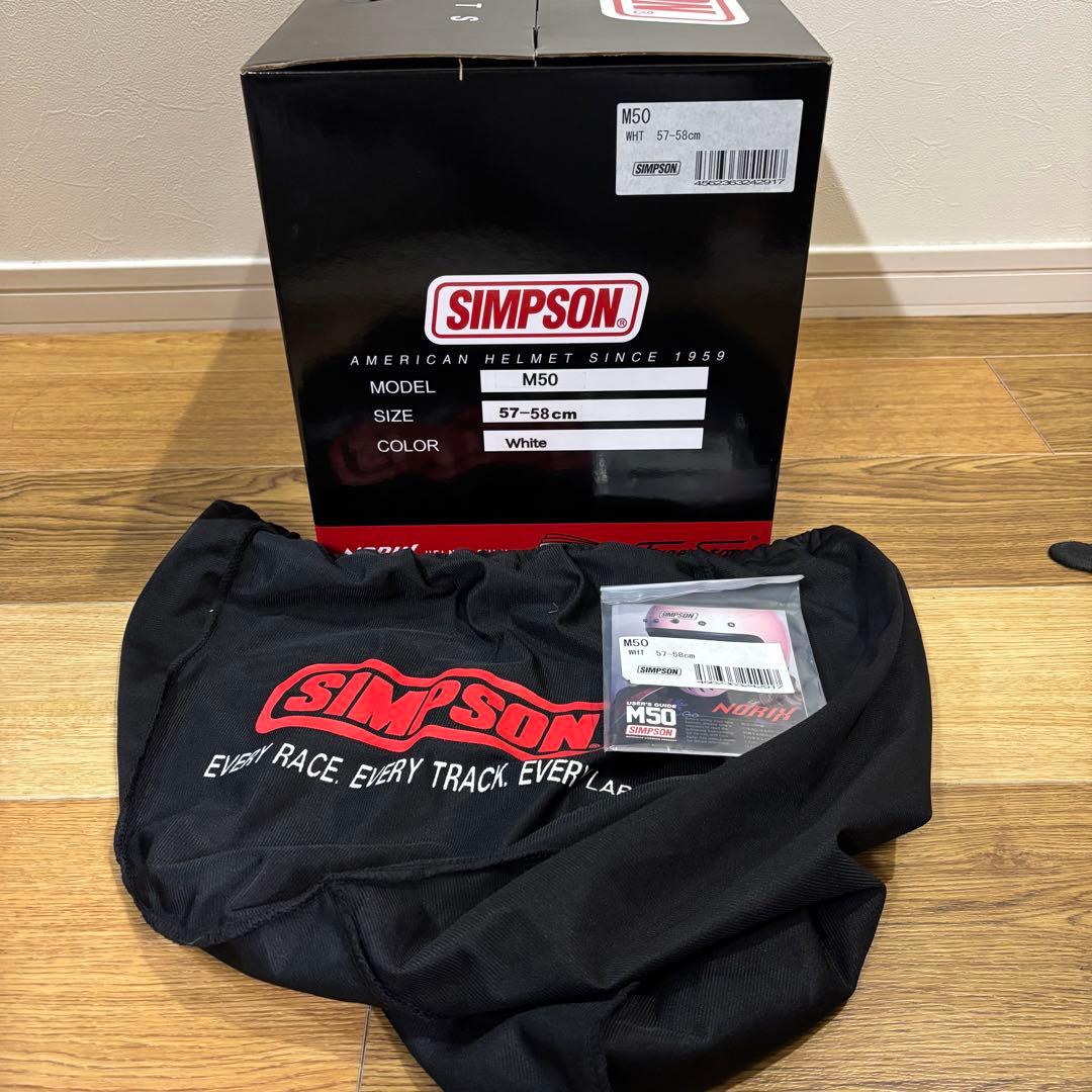 2回着用 SIMSON M50 Mサイズ 57-58cm ゴーグル100%