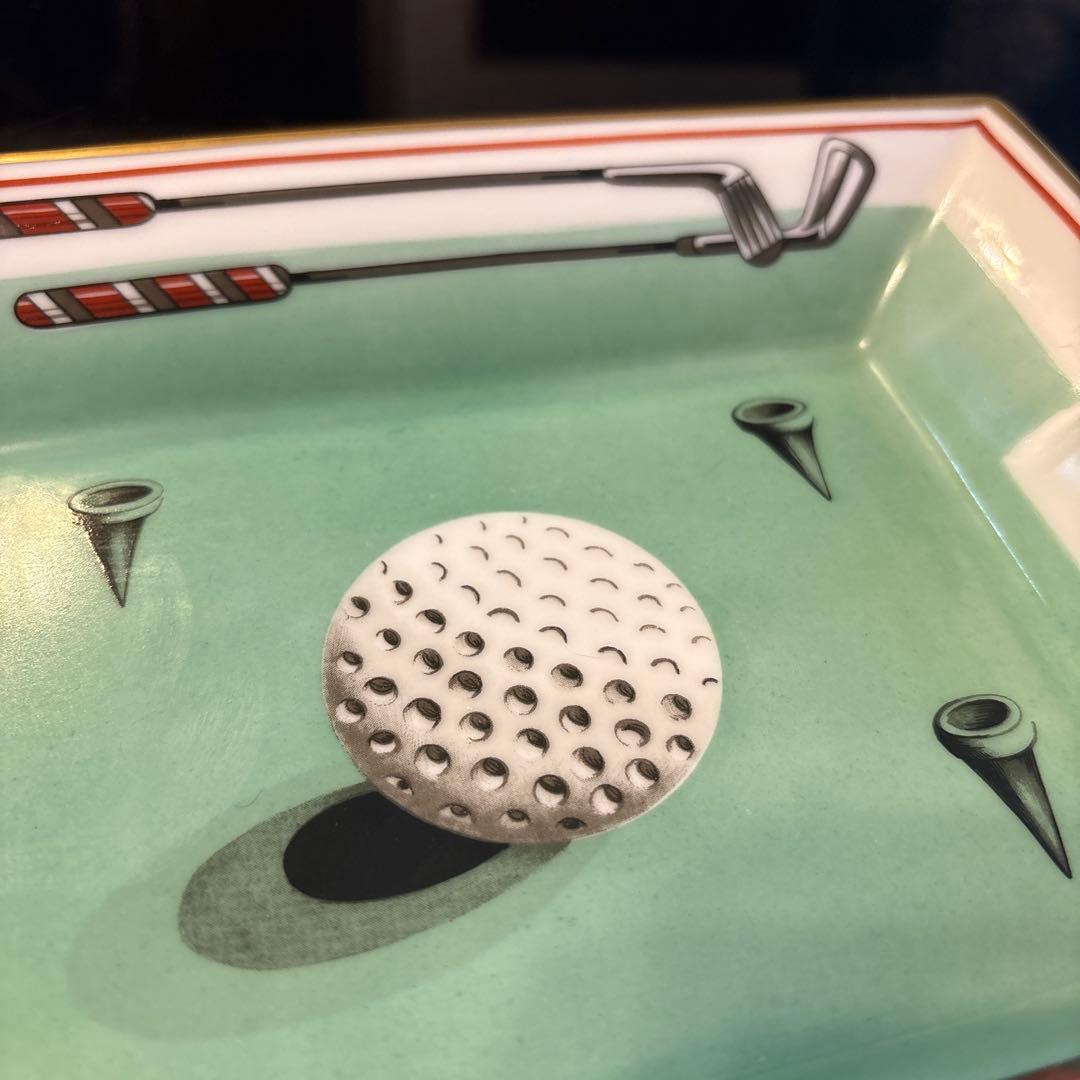 HERMÈS ゴルフデザイン 陶器灰皿