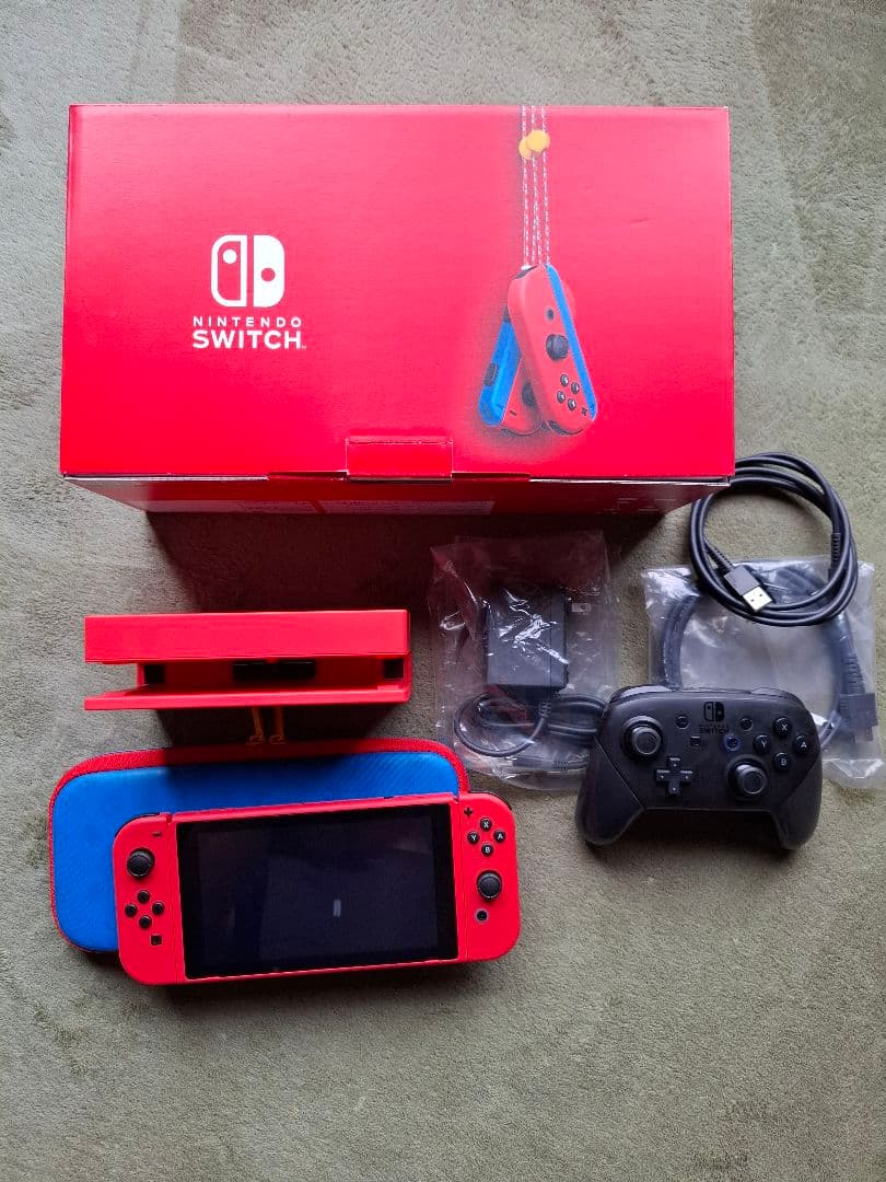 Nintendo Switch マリオレッド×ブルー本体 プロコン・ソフト3本