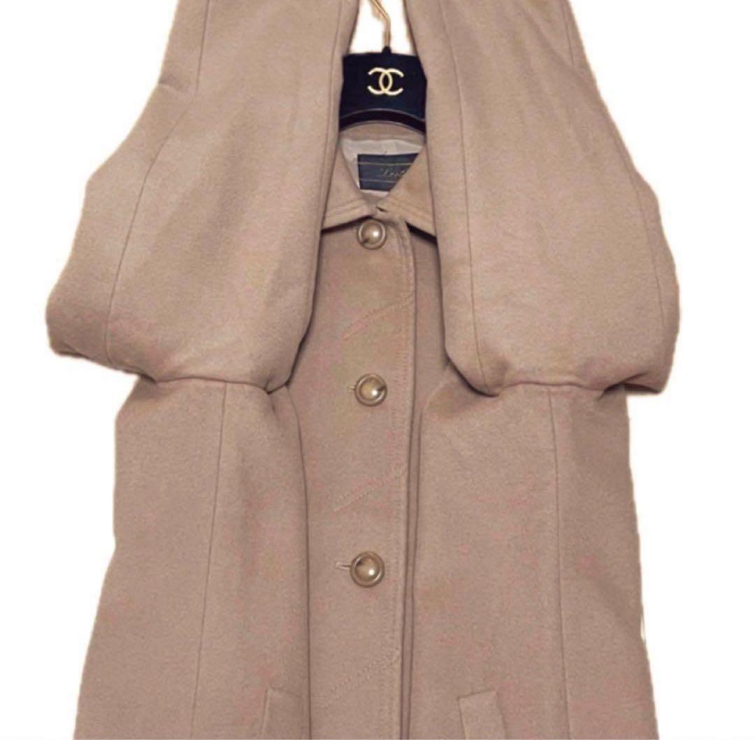 良品　Leilian カシミヤ100% ロングコート　シングルブレスト