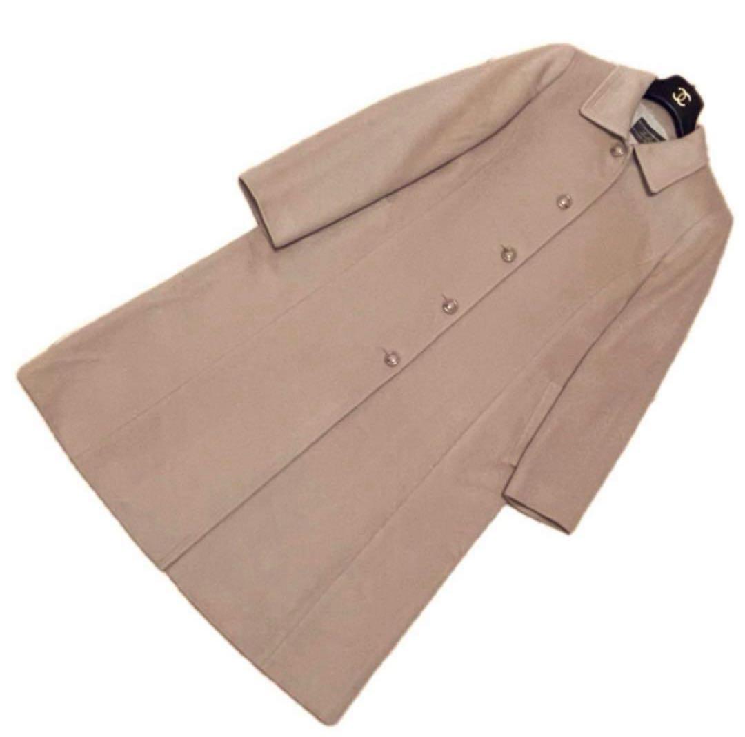 良品　Leilian カシミヤ100% ロングコート　シングルブレスト