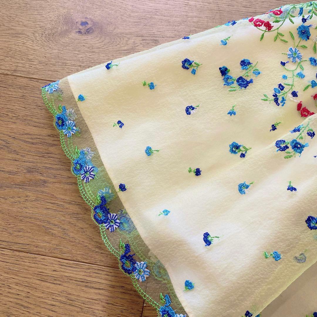 新品　トッカバンビーニ　ワンピース　ドレス　イエロー　花柄　130　3630