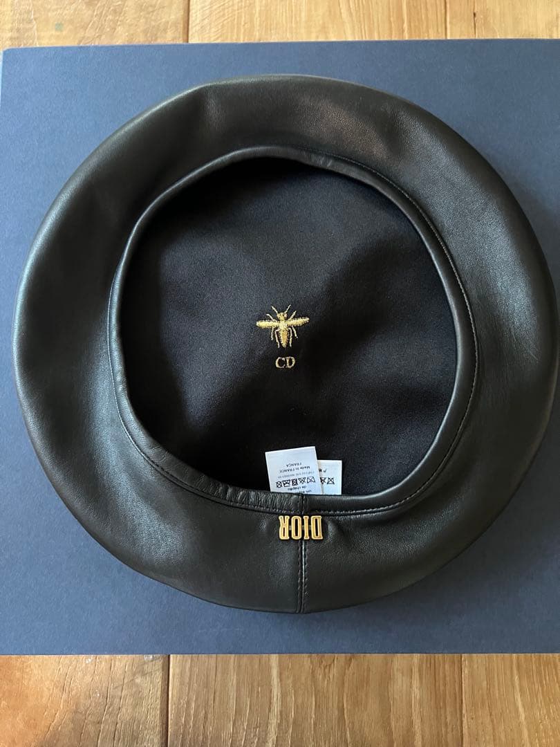 美品　クリスチャン　ディオール　レザー　ベレー帽