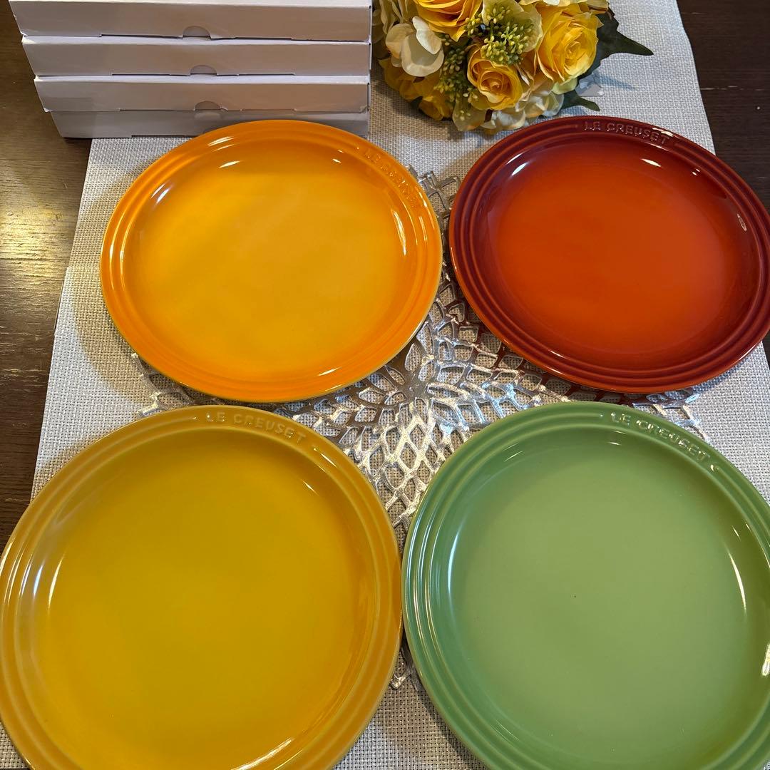 ル・クルーゼ♡ラウンドプレート23㎝4枚