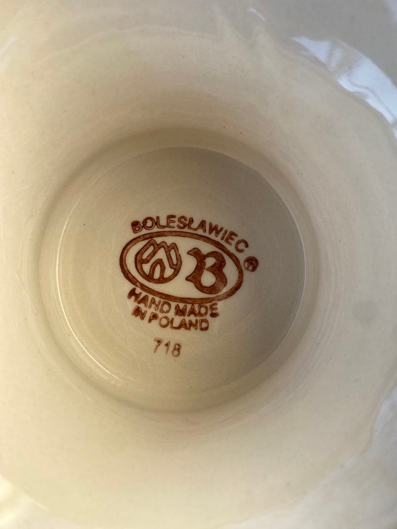 ポーリッシュポタリー[ポーランド食器・陶器] 脚付ボウル