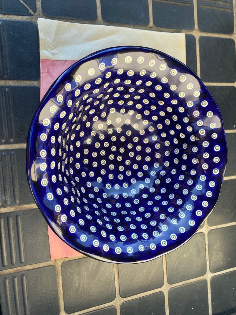 ポーリッシュポタリー[ポーランド食器・陶器] 脚付ボウル