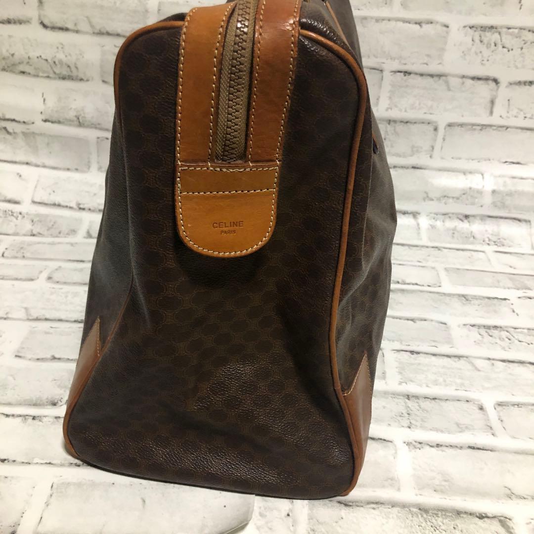 CELINE セリーヌ⭐️ボストンバッグ マカダム柄 レザー PVC