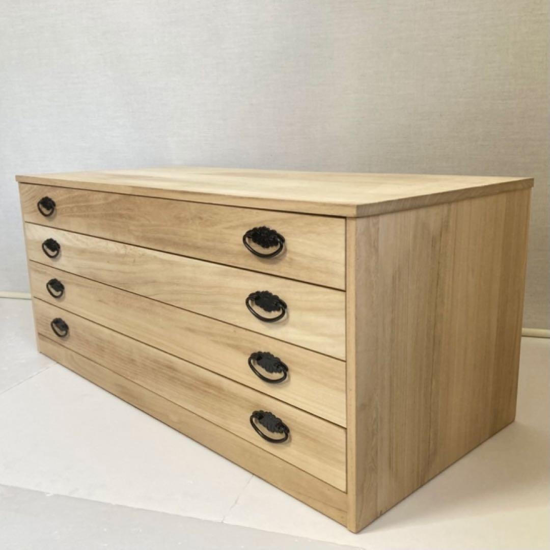 桐 引き出し 箪笥 衣装 ケース チェスト ４段 収納 和風 着物 衣類 木製