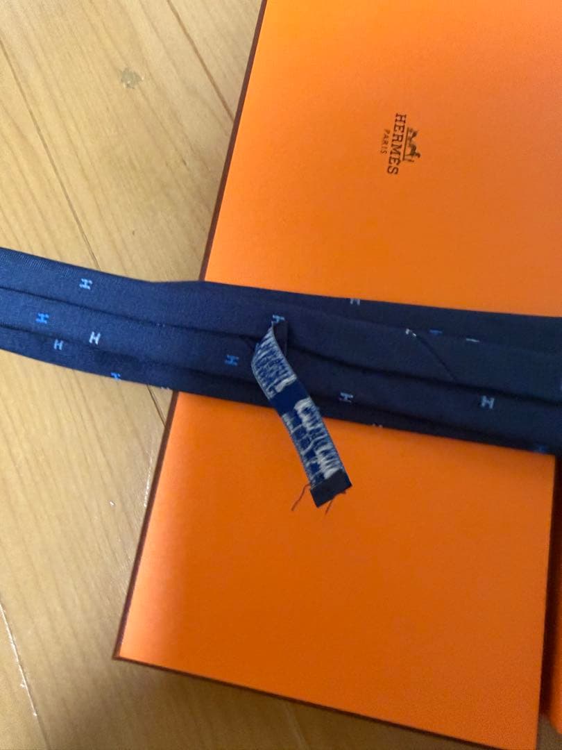 エルメス HERMES ネクタイ　ロゴ　7cm