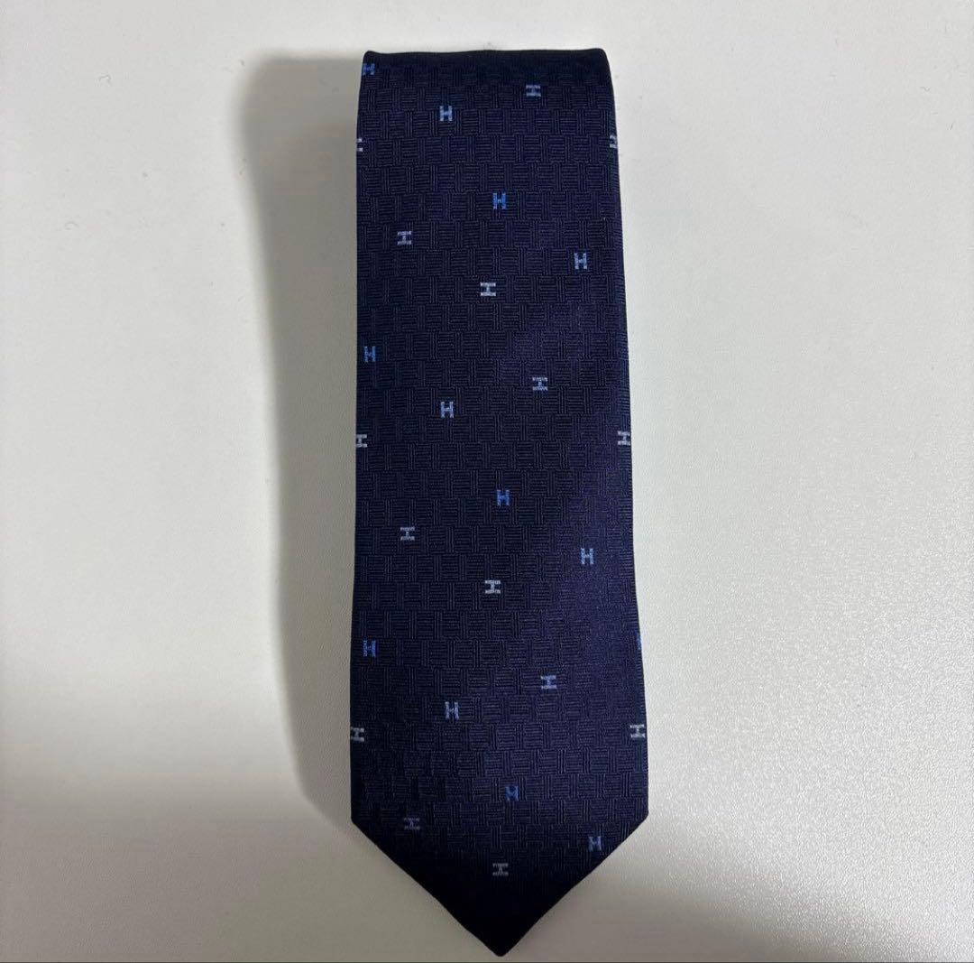 エルメス HERMES ネクタイ　ロゴ　7cm
