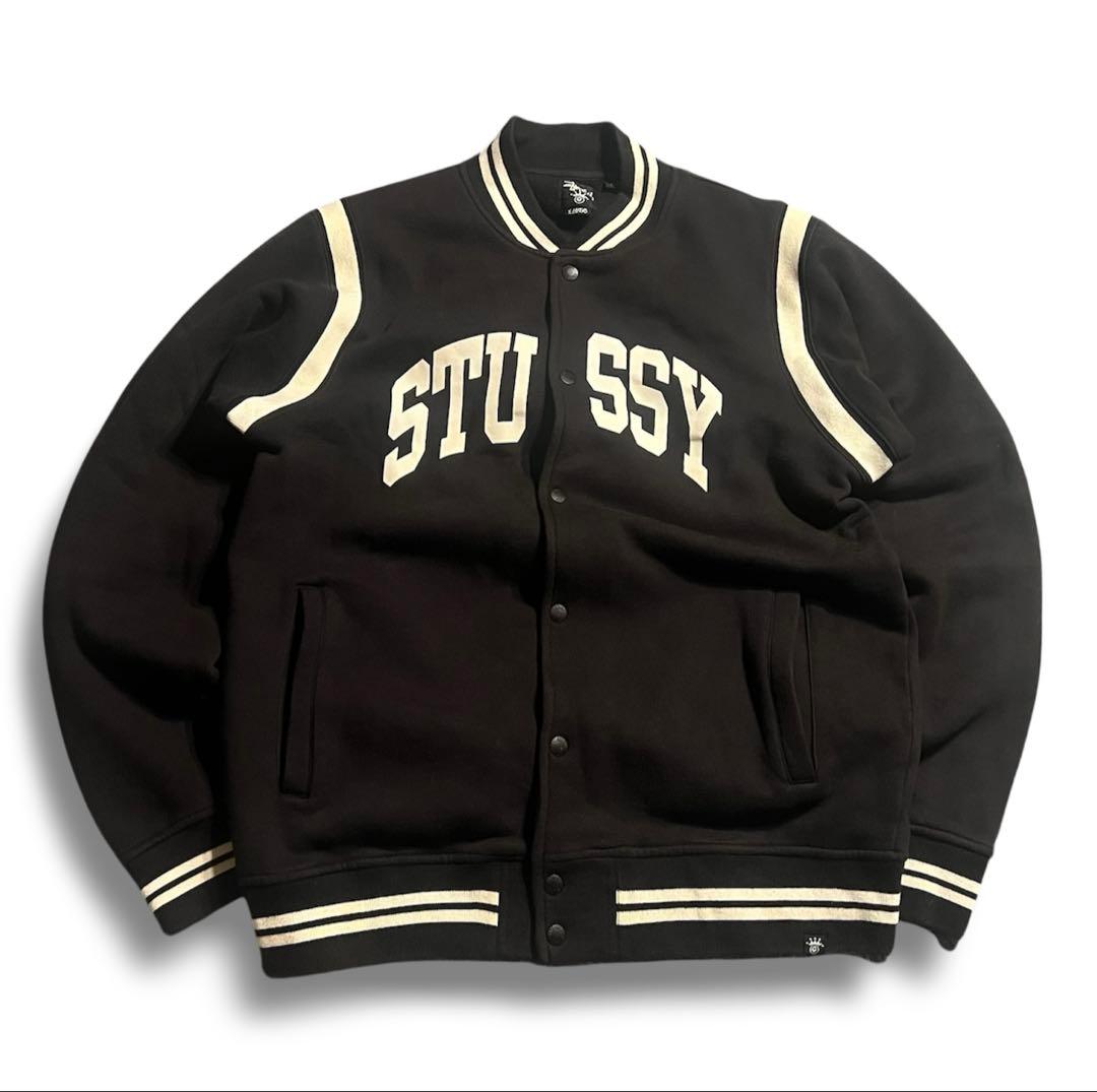 00s old stussy vintage スタジャン 人気ロゴ ブルゾン