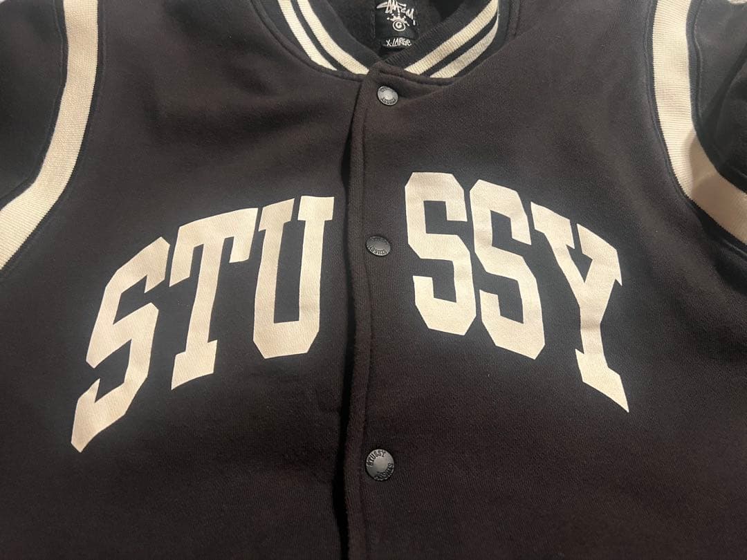 00s old stussy vintage スタジャン 人気ロゴ ブルゾン