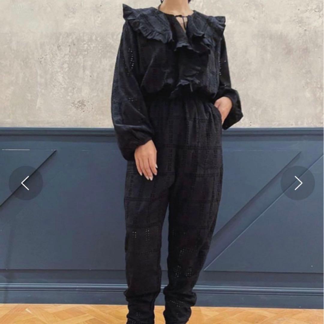 VIOLETTE ROOM バイオレットルーム レースオールインワン　ブラック