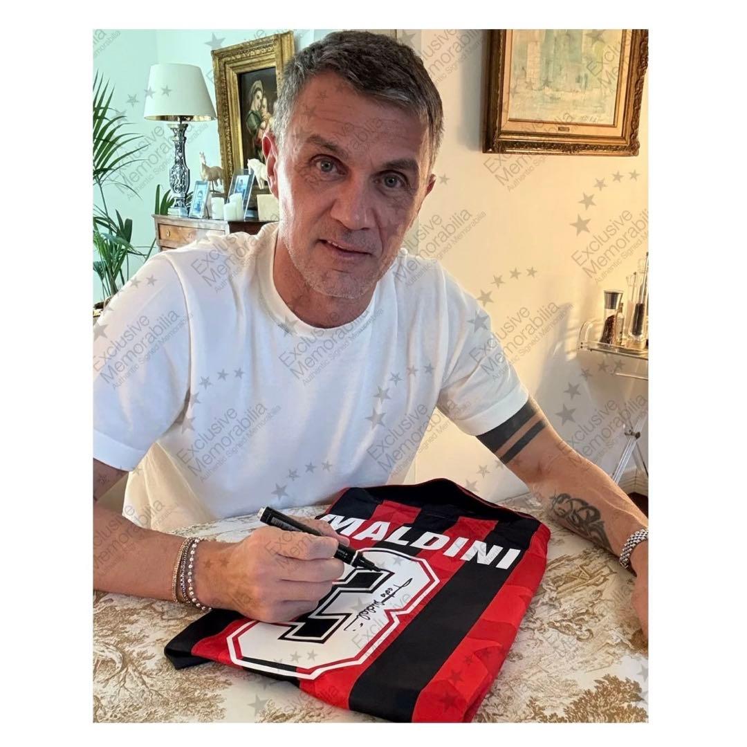 【専用】パオロ・マルディーニ 直筆サイン入りユニフォーム ACミラン