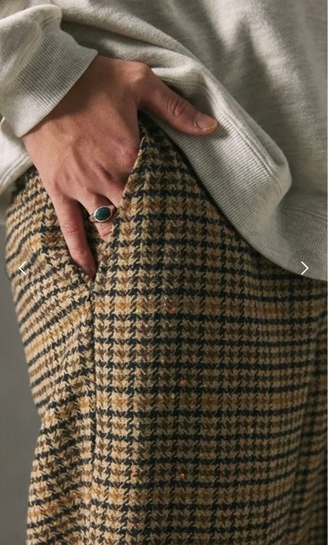 【JOURNAL STANDARD 】カラーネップ ツイード ワイドスラックス