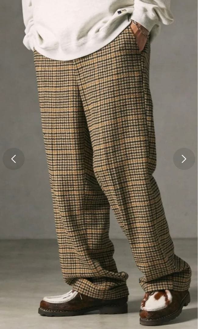 【JOURNAL STANDARD 】カラーネップ ツイード ワイドスラックス