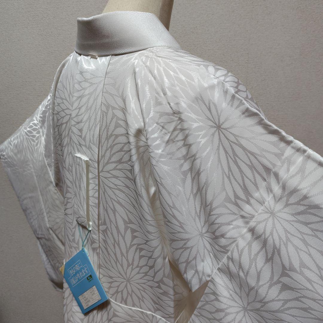 長襦袢　洗える長襦袢　プレタ長襦袢　半衿付　シルック　菊文　礼装　冠婚葬祭　新品