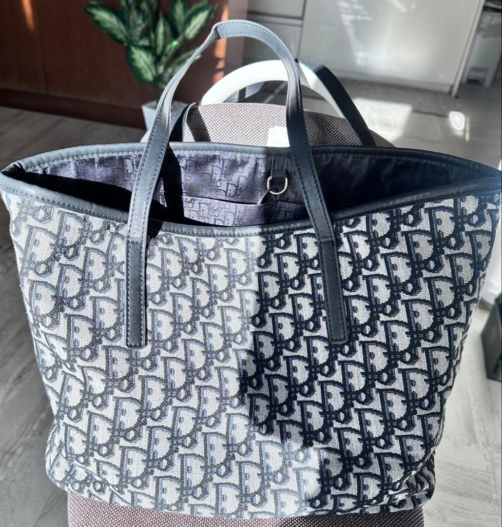 Christian Dior ロゴ トートバッグ グレー/ブラック