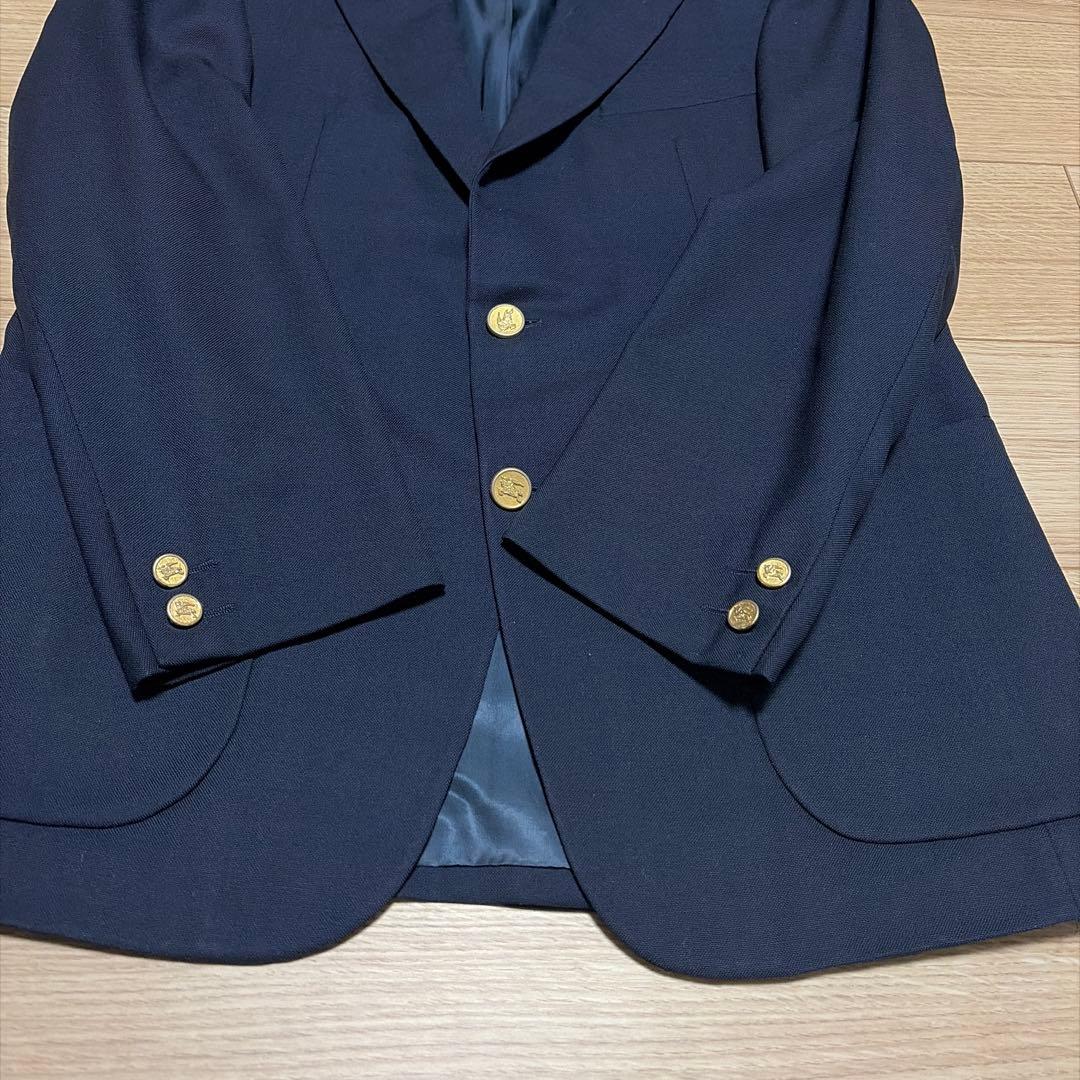 大人気　BURBERRY バーバリー 紺ブレ　金ボタン　ブレザー　英国製