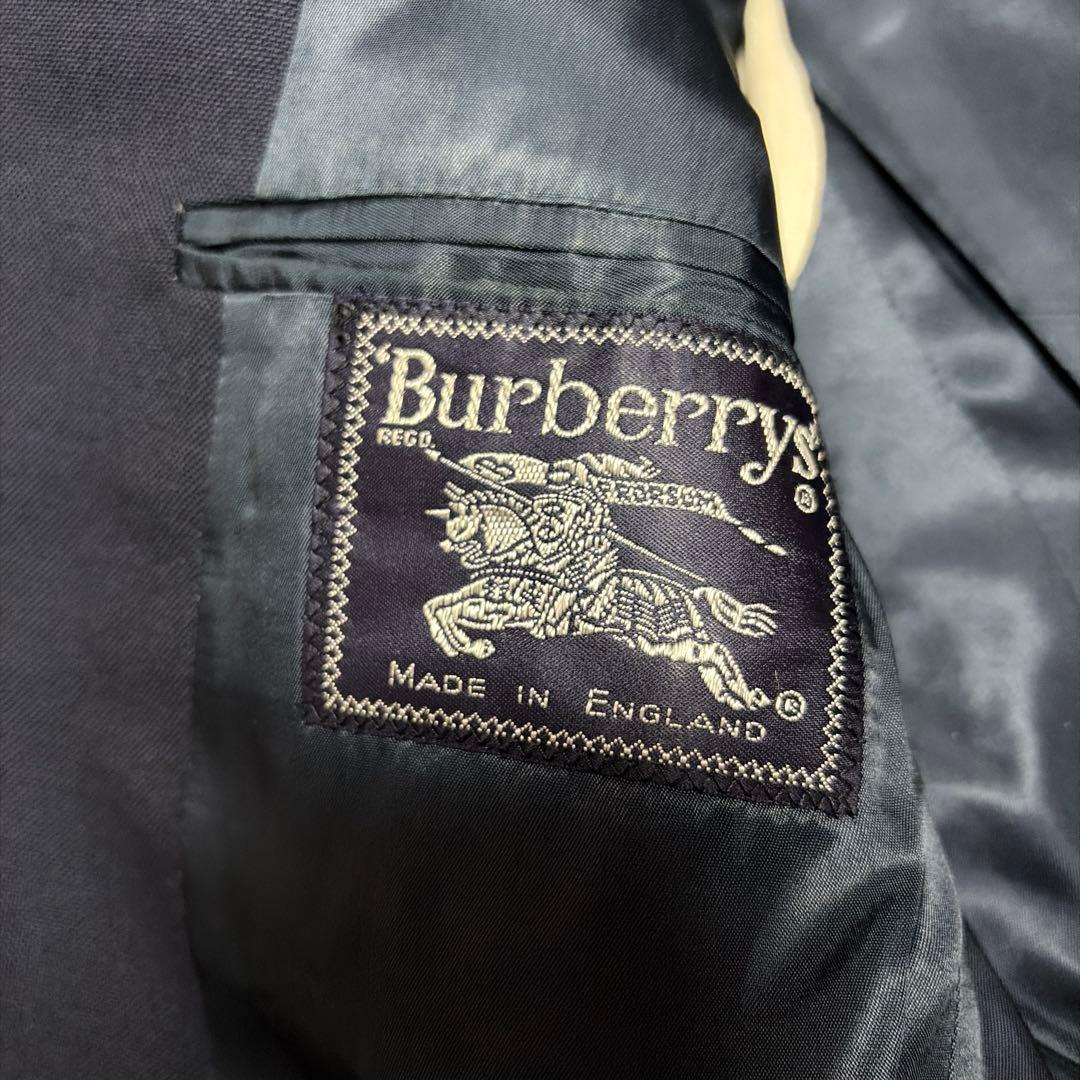 大人気　BURBERRY バーバリー 紺ブレ　金ボタン　ブレザー　英国製