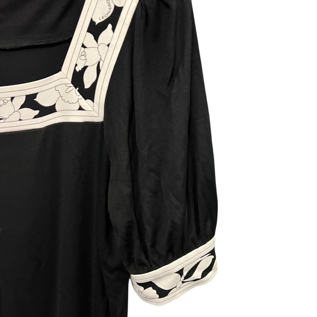 LEONARD FASHION レオナール ファッション ブラック ワンピース