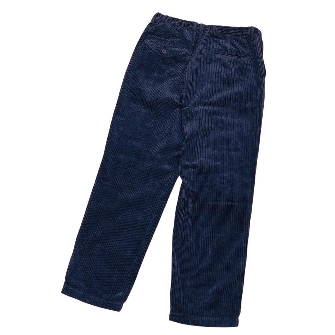 スティルバイハンド 太畝 コーデュロイ スラックス 46 ブラックネイビー 濃紺