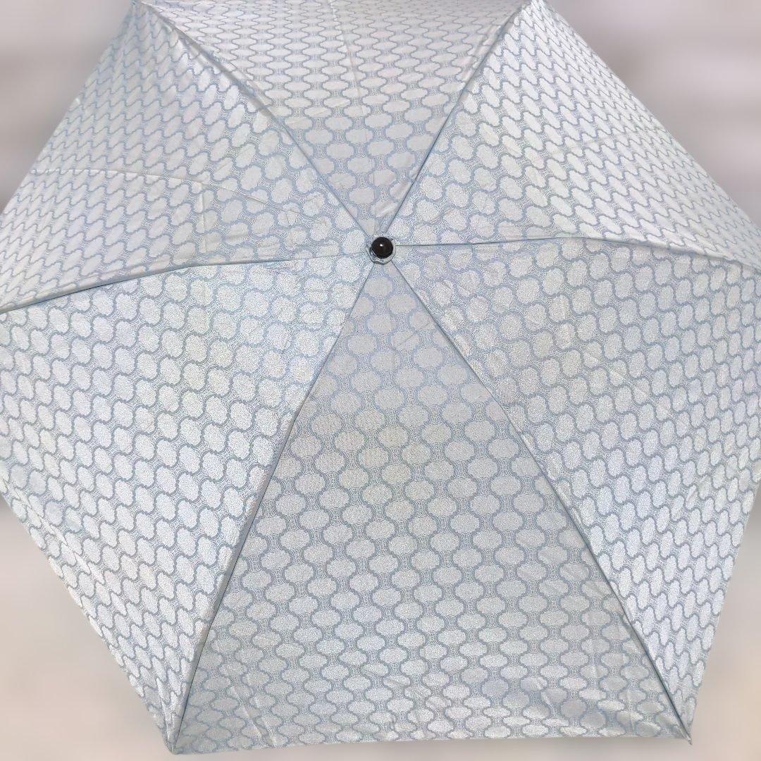 廃盤品 未使用 CELINE セリーヌ 折りたたみ傘 マカダム柄 水色