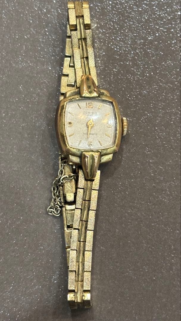 ゴ*ラ様 DEN-RO 18K 0.750 刻印 手巻き 17石 レディース