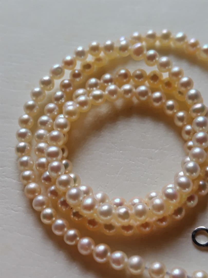 K18WG アコヤ真珠ベビーパールネックレス