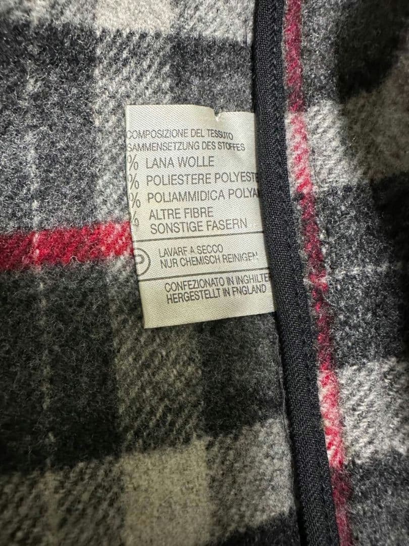 BURBERRY バーバリー ダッフルコート グレー ノバチェック ウール