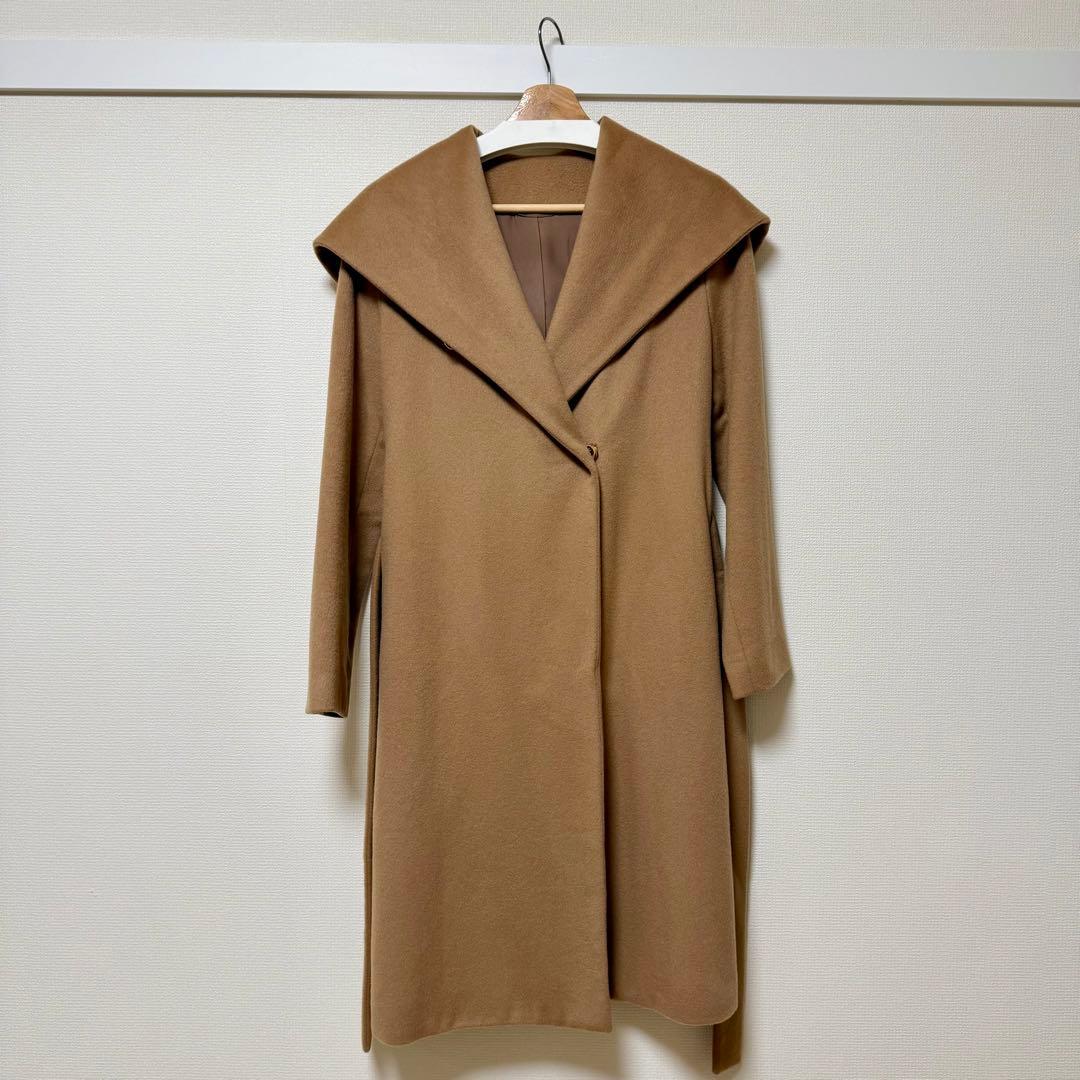 【美品】アナイ　カシミヤ100% ロングコート　イタリア製生地　キャメル　38