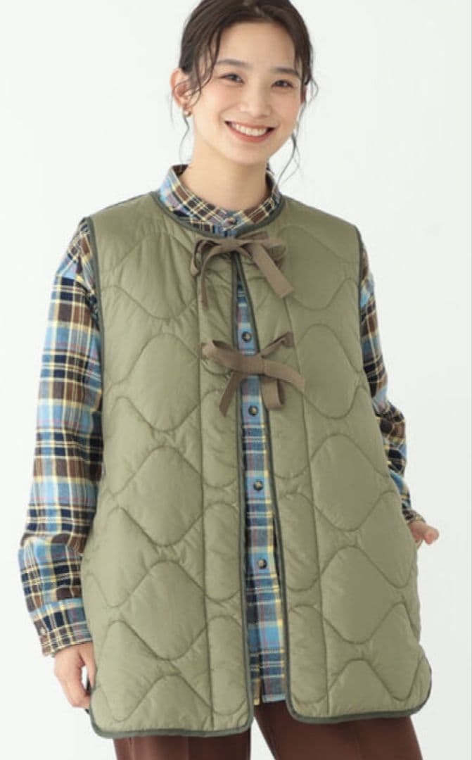 お値下げ美品　ビームスボーイ定番　リップサーモライナーベスト