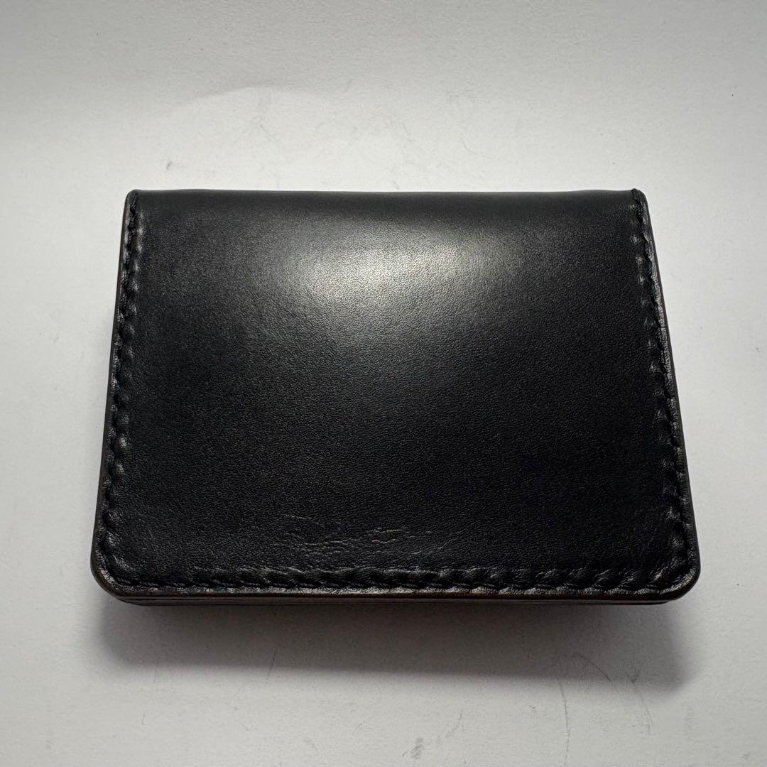 【本革】トラッカーウォレット　ショート　姫路レザー　茶心　ブラック　二つ折り財布