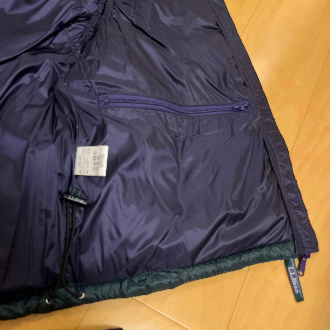 美品 L.L.Bean ダウンベスト グリーン M
