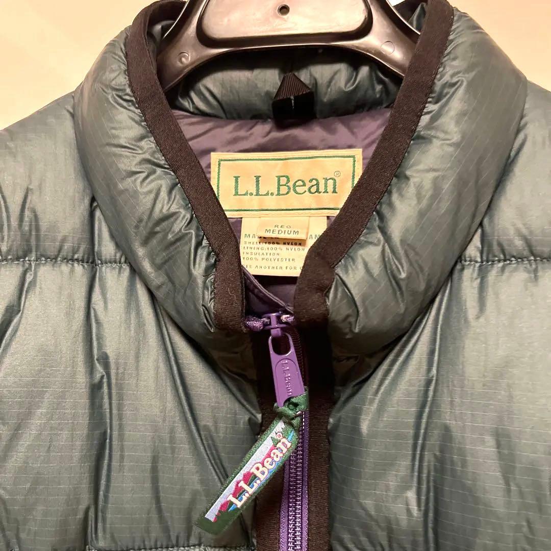 美品 L.L.Bean ダウンベスト グリーン M