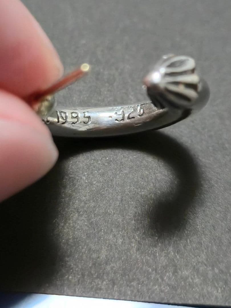 クロムハーツ　プレーンフープ型ピアス(片耳用)