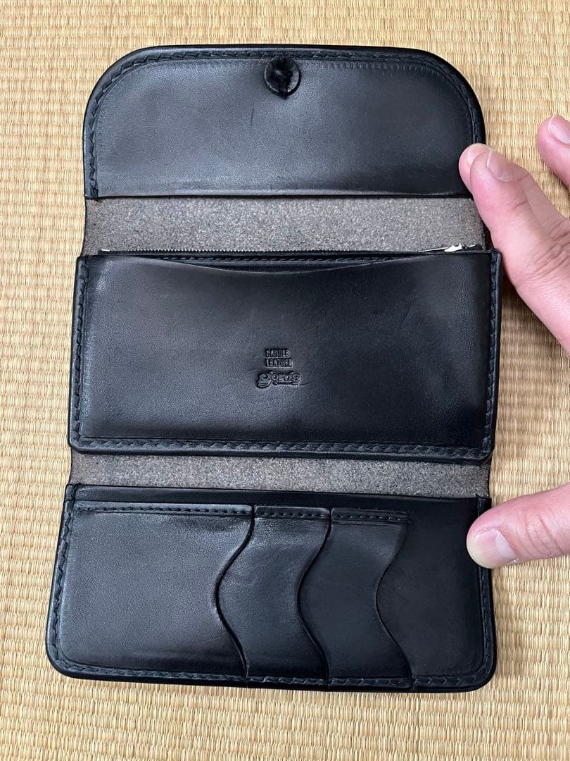 美品❗️ ゴローズ　三つ折りロングウォレット　ブラック　おまけ付き❗️