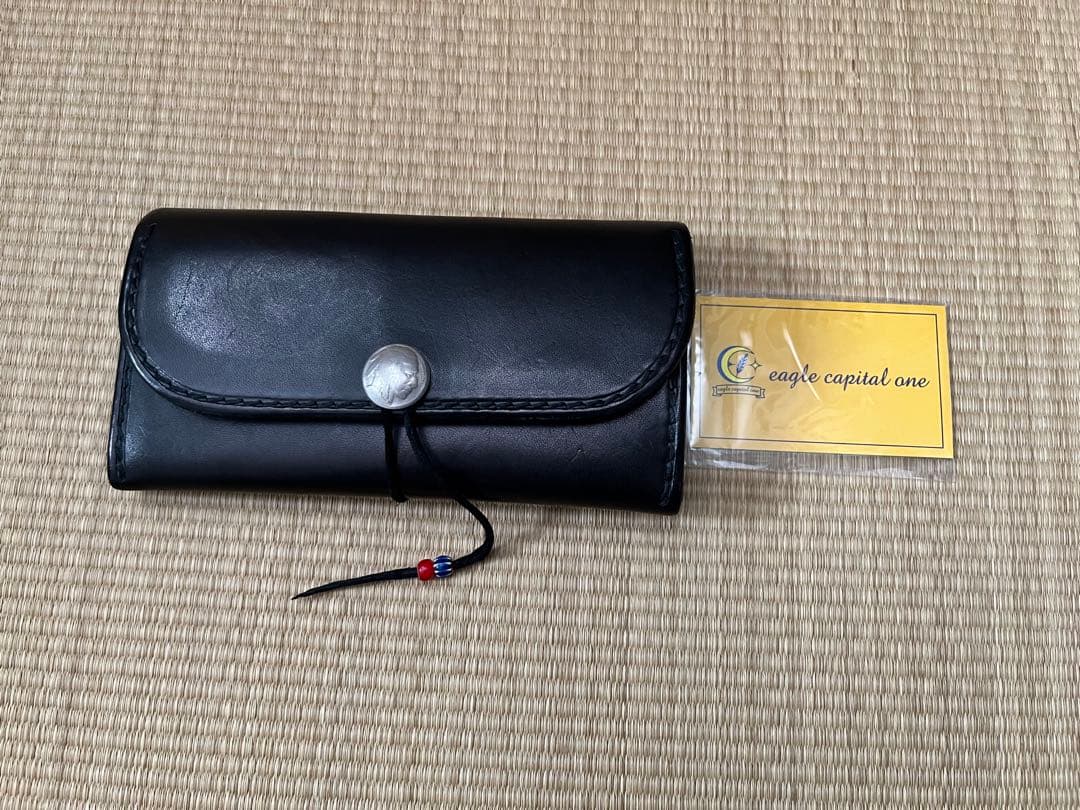 美品❗️ ゴローズ　三つ折りロングウォレット　ブラック　おまけ付き❗️